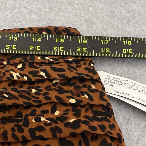 NWT Larry Levine  SZ 10 Animal Print Mini Skirt Boho Hippie Y2k Tiered Lined - Picture 7 of 9